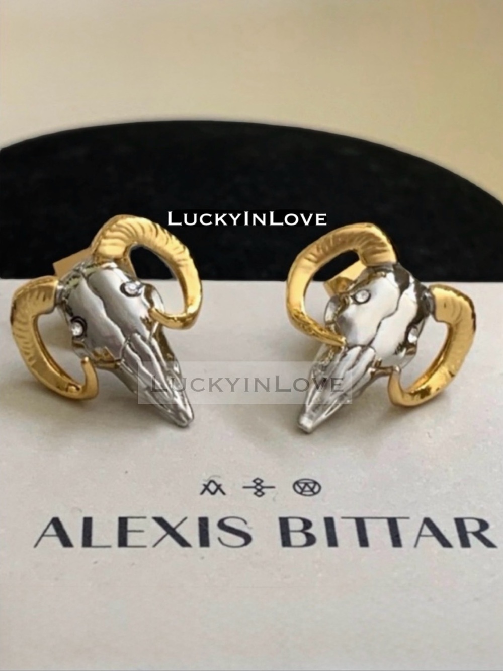 ALEXIS BITTAR • Horned Ram Stud Earrings